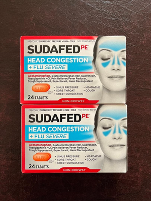 #ad #ad SUDAFED PE Pressure Pain and Cold Tablets 24 Count EX3 2028 $15.00