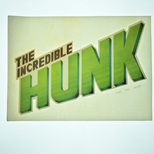 Original VINTAGE 1970s Heat Transfer  The Incredible Hunk  Iron On
