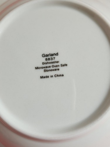 2 Garland 8837 by Sango White 9” Pasta Salad Soup Stoneware Bowls - Picture 6 of 9
