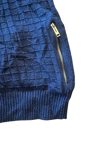 Arturo Calle Full Zip Cardigan Pullover - Herren Größe M - Navy Blau - Bild 4 von 5