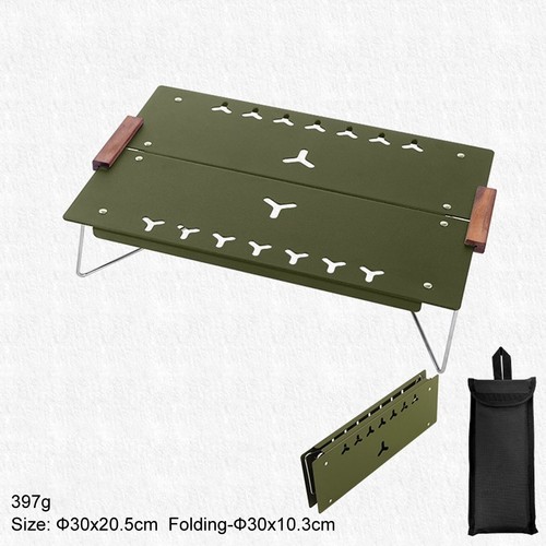 Naturehike Table Pliable Camping Ultralégère – Alliage Alu 6063, 1 Kg, Porte 50 Kg (Vert)