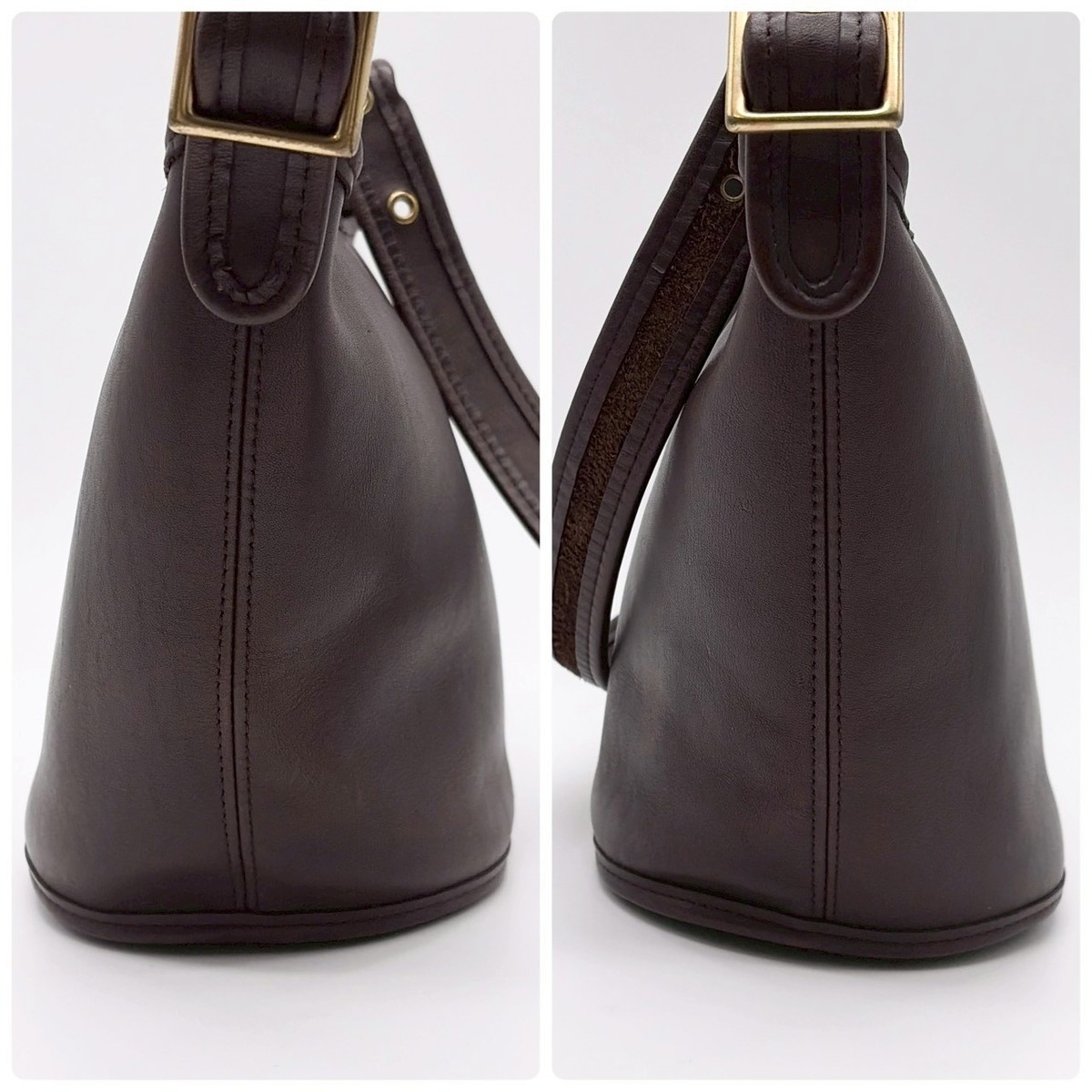COACH Vintage Leather 9019 Bucket Shoulder Bag Brown Made in USA