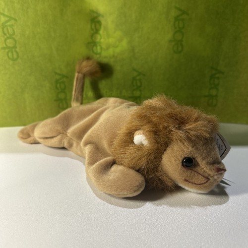 Lot 3 Vintage TY Beanie Babys Sammlung: Roary Lion, Whisper und Clubby - Bild 15 von 18