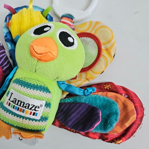Lamaze Jacques The Peacock Soft Toy Baby Sensory Texture Colour Clip On Ring - Picture 6 of 11