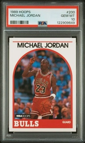 1989 NBA Hoops #200 Michael Jordan card PSA 10