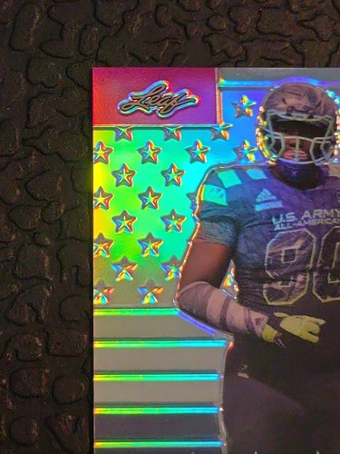 2016 Leaf Army All-American Derrick Brown Pink /7 Auto - Picture 4 of 12