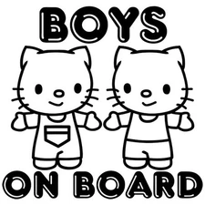BOYS ON BOARD KIDS BABY BOY GIRL CAR WINDOW VINYL DECAL STICK (BB-4)