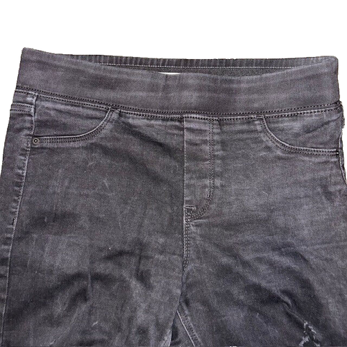Old Navy Rockstar Super Skinny High Rise Black Jeans (Women Size 6) Distressed - Picture 2 of 6