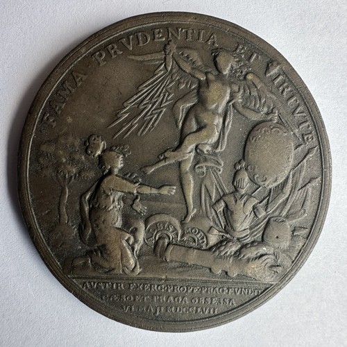 1757 German Kingdom of PRUSSIA King FREDERICK Il . Capture of Prague. Bronze. - Bild 5 von 7