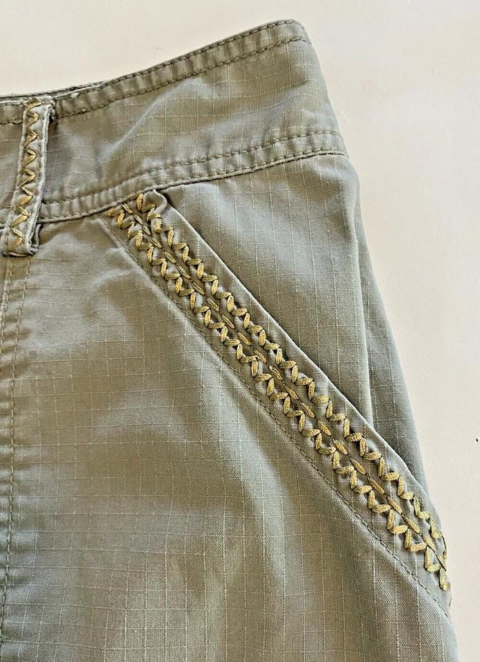 Pantalones ajustables Hearts of Palm caqui para mujer talla 14 pierna recta senderismo al aire libre Foto 4 de 4