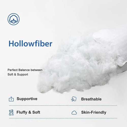 Large Filled Bed Pillows Hotel Quality Anti Snoring Bounce Back Pillow Set of 2 - Picture 30 of 54