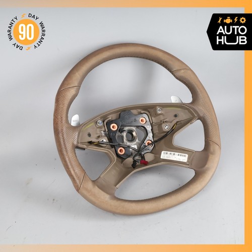 09-11 Mercedes W164 ML63 AMG Steering Wheel w/Paddle Shifters Brown OEM - Picture 2 of 18