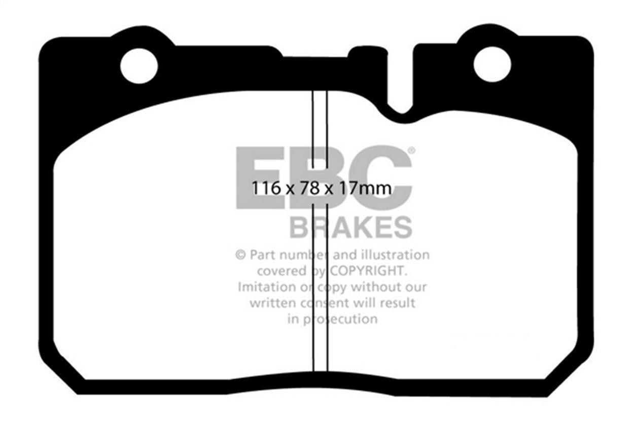 Ebc Brakes Dp41154r Yellowstuff Street And Track Brake Pads Ebay