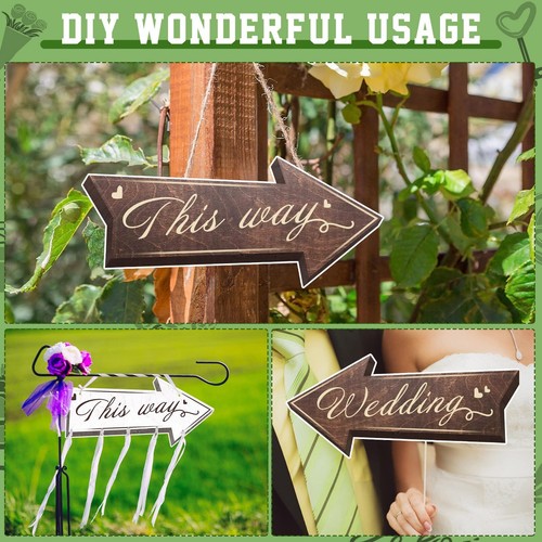 5PCS Wedding Directional Road Sign Arrow Double-sided Waterproof Stakes - Picture 6 of 7