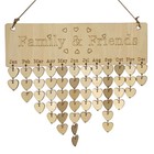 Family Birthday Wall Hanging Reminder Plaque Wooden Calendar Board Useful