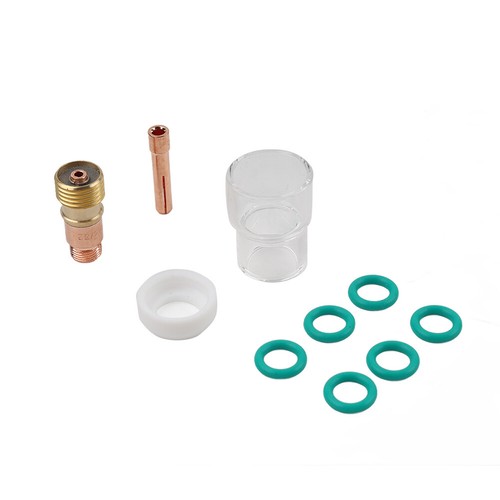 10PCS TIG Welding Torch Stubby Gas Lens #12 Pyrex Cup Kit for WP-17/18/26 - Imagen 2 de 20