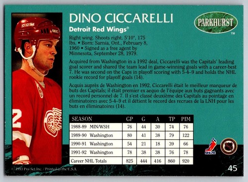 1992-93 Pro Set Parkhurst PICK FROM LIST - Picture 93 of 483