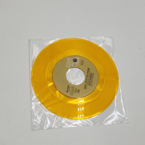 Elvis : Baby Let's Play House / Hound Dog 45 Rpm record Album yellow No sleeve - Picture 7 of 13