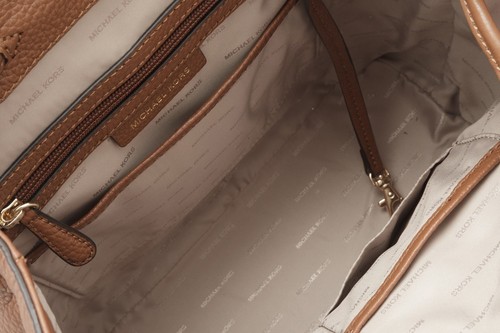 Michael Kors Cooper Luggage Medium Messenger Bag Brown - Picture 8 of 9