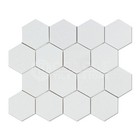 Thassos White Greek Marble 3 inch Hexagon Mosaic Tile