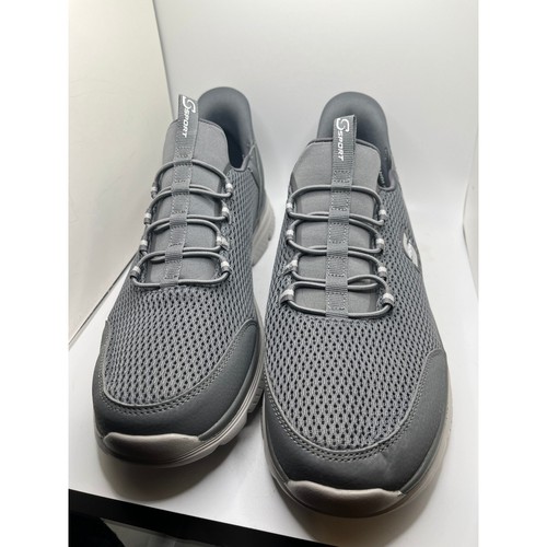 S Sport By Skechers Herren Moralis Step In Elastische Sneaker - Grau