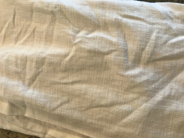 Pottery Barn Seaton Textured Cotton Lining Curtain 50 X 96 White
