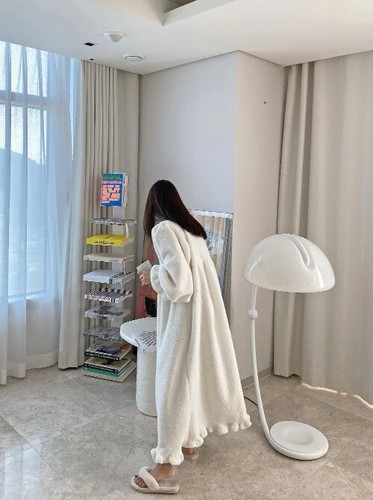 Nachthemden Damen Freizeit einfarbig süß Prinzessinnenstil Ulzzang Spitze einfarbig schick - Bild 21 von 26