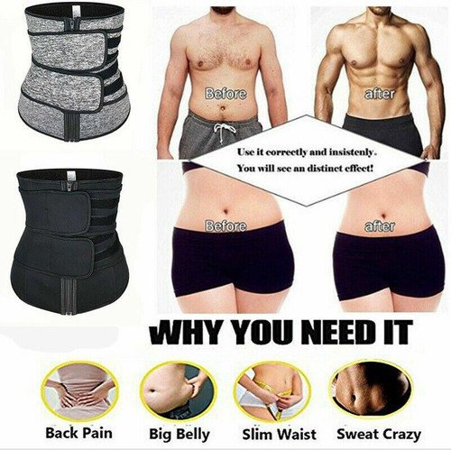 Neopren Damen Taillentrainer Gürtel Schweiß Body Shaper Bauchkontrolle Sauna Gürtel - Bild 3 von 29
