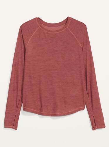 Old Navy Women’s Long-Sleeve Breathe ON Slub-Knit T-Shirt Top Plus Size 3X - Picture 6 of 6