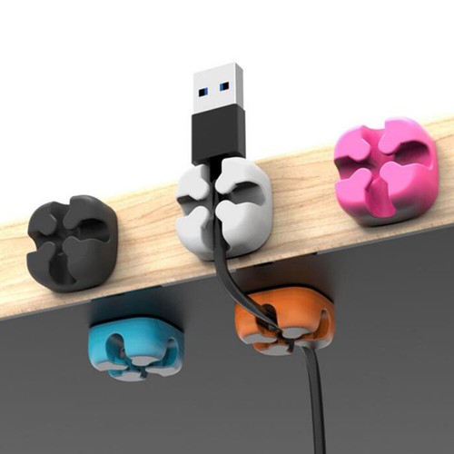 10 Pcs Cable Manager Desktop Cord Holder Self Adhesive Wire Organizer - Afbeelding 6 van 12
