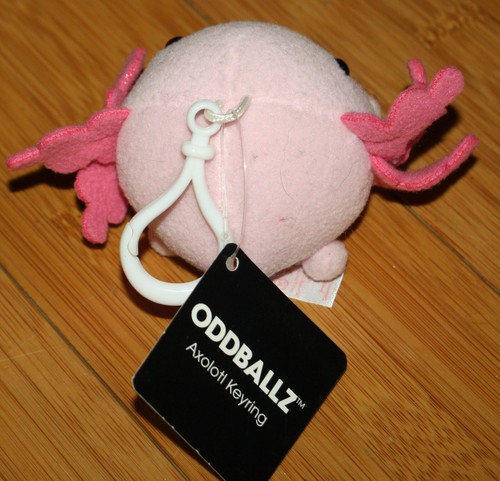 Nuevo con etiquetas Oddballz Axolotl 2,5 pulgadas felpa animal llavero 2017 mochila clip - Imagen 2 de 4