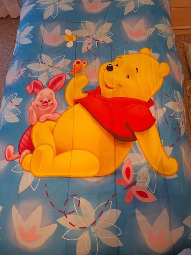 VTG Disney Winnie The Pooh & Piglet "Relaxed Buddies" Twin Comforter & Sheets - Picture 2 of 18