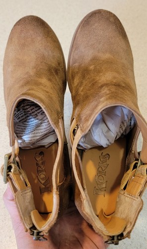 KORKS $130 Brown GABBRIELA Open Strap Bootie 7.5 M KORK EASE Ankle Boots - Picture 10 of 15