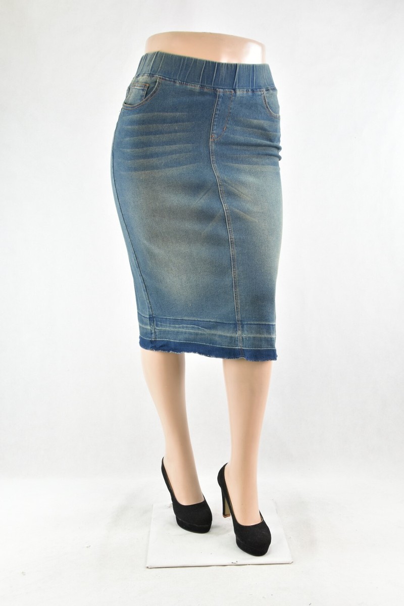 スカート Vintage Vivaldi blue denim pencil skirt B114_1500x.jpg?v=1725205499