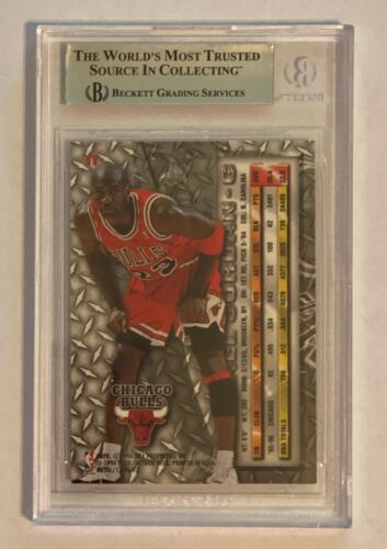 1996-97 Fleer Metal Michael Jordan BGS 9 Chicago Bulls North Carolina HOF - Bild 2 von 3
