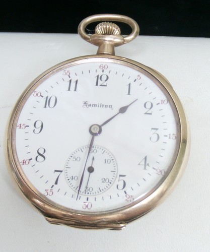RELOJ DE BOLSILLO HAMILTON RELLENO DE ORO AMARILLO - Imagen 7 de 9
