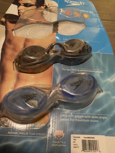 New 3-Pack SPEEDO Adult Swim GOGGLES Michael Phelps Set - 第 6/8 張圖片