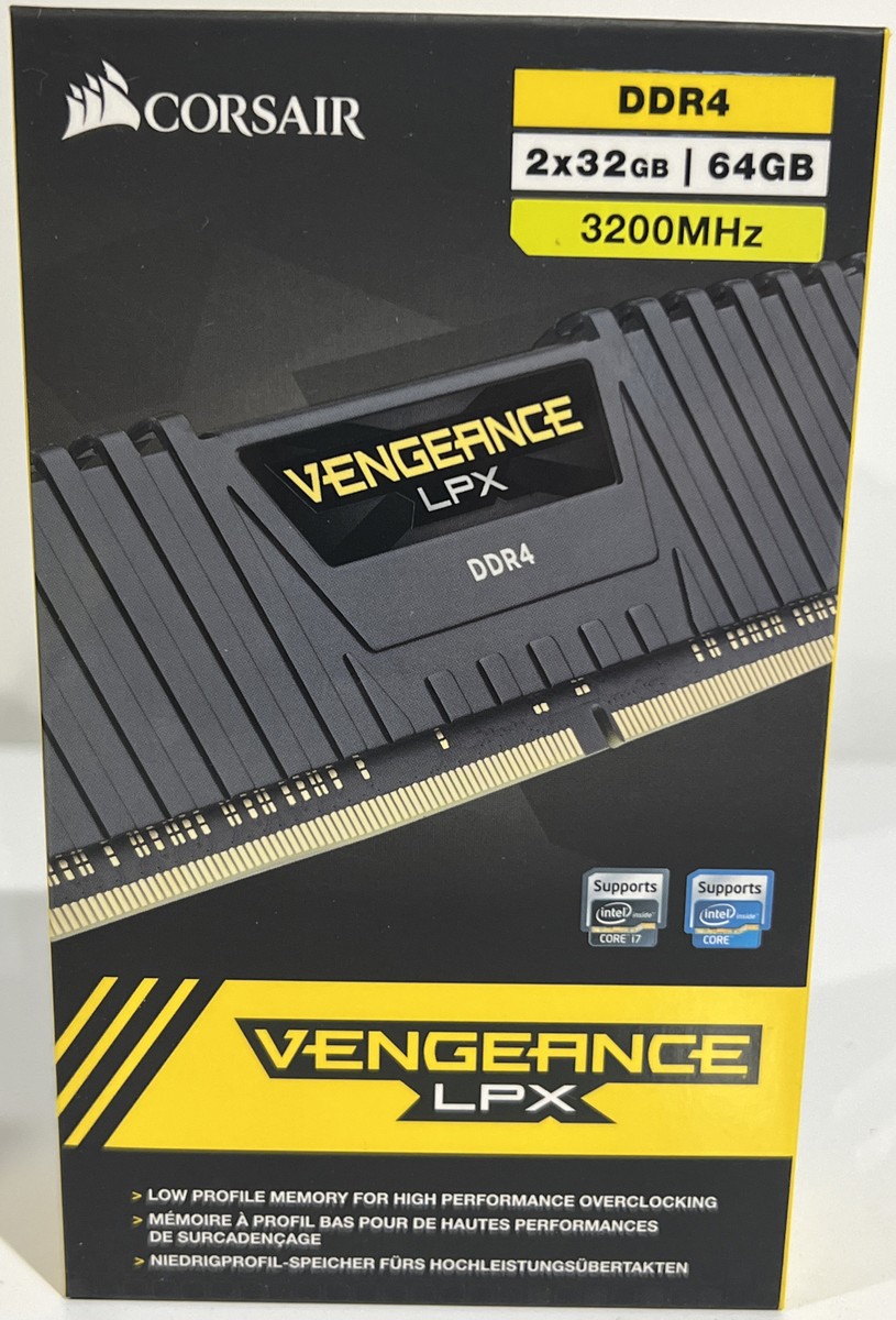 メモリー Corsair Vengeance DDR4 64GB (32GB x 2) VENGEANCE® LPX 64GB (2 x 32GB) DDR4 DRAM 3200MHz C16 Memory