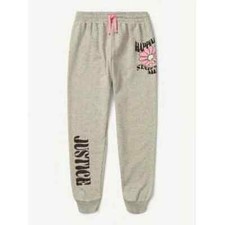 Justice Girls SIZE XS 5-6 Fleece Jogger Pant, COLOR GRAY NWT