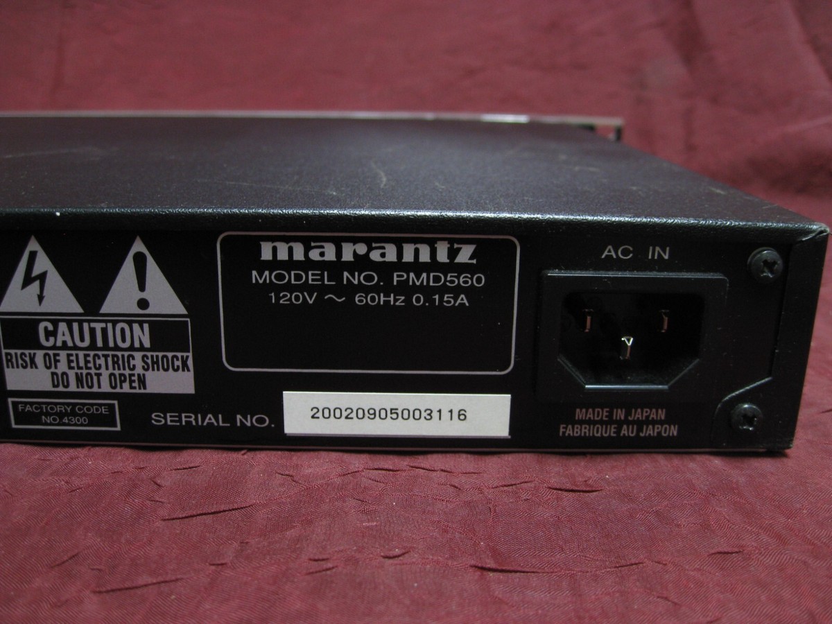 MARANTZ PROFESSIONAL PMD560 RACKMOUNT SOLID STATE CF CARD COMPACT