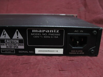 MARANTZ PROFESSIONAL PMD560 RACKMOUNT SOLID STATE CF CARD COMPACT