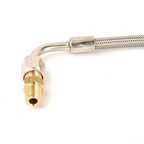 40" AN4 Oil Feed Line w/ Filter for 1/8"NPT Oil Feed w/1/8NPT T-Fitting - Picture 2 of 11