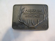 NRA Whittington Center Preserving Our Shooting Heritage Belt Buckle Brass Plated