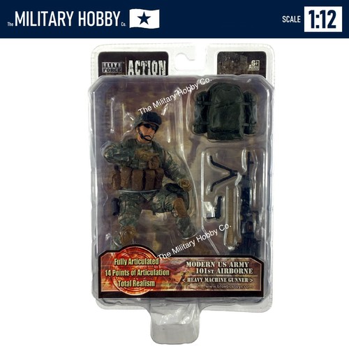 1:12 Blue Box Toys BBi Elite Force Modern US Army 101st Airborne Machine Gunner - Picture 1 of 2
