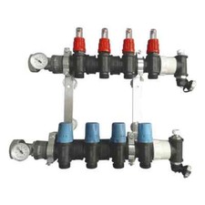 COLLETTORE 11/4 VALSIR IMPIANTO A PAVIMENTO RADIANTE CON REGOLATORI DI PORTATA