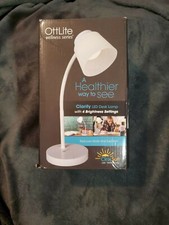 ottlite white led desk lamp study lamp 4 settings adjustable touch lamp new