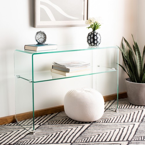 SAFAVIEH Hollis Console Table | Clear | - Picture 1 of 6