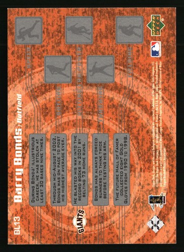 Barry Bonds 2003 Upper Deck Big League Breakdown #BL13 BASEBALL Card - Picture 2 of 2