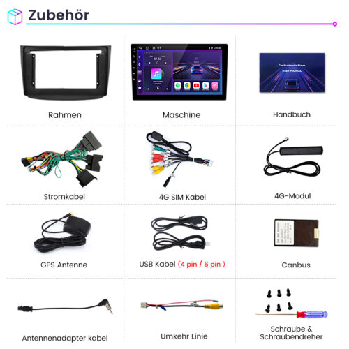 6G+128GB Carplay Autoradio Für Mercedes Benz W639 Vito Viano W906 Sprinter W169 - Bild 20 von 20