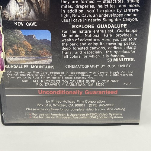 Carlsbad Canyons National Park Guadalupe Mountains New Mexico VHS Clamshell - Foto 5 di 17